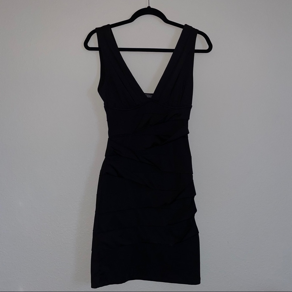 Forever 21 Black Rouched Bodycon Dress